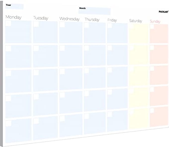 Maandplanner Organizer - Papieren Kalender - Maand Plannen - Perpetual Undated - A4 Formaat - Wit