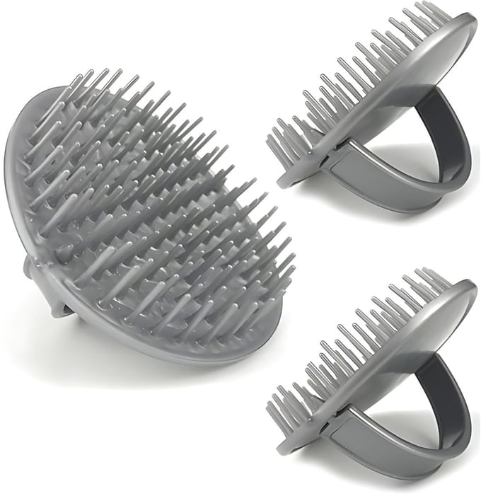 Guardian Beauty Hoofdhuidmassager - 2 stuks - Siliconenborstel - Grijs