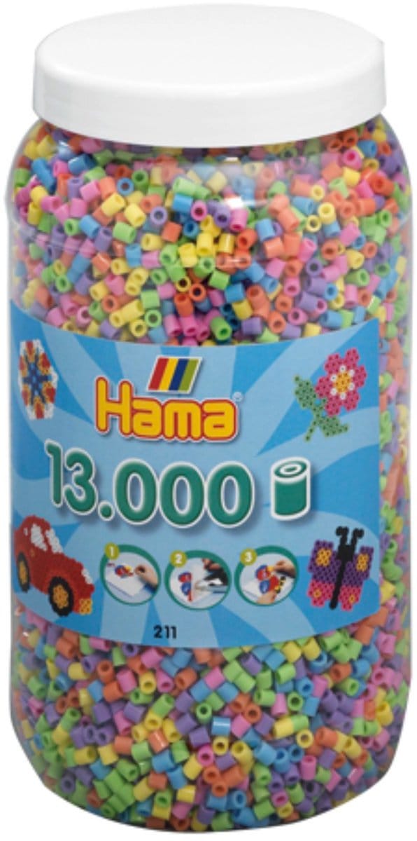 Hama Ironing Kralen in Pot-Pastelmix 13.000pcs.