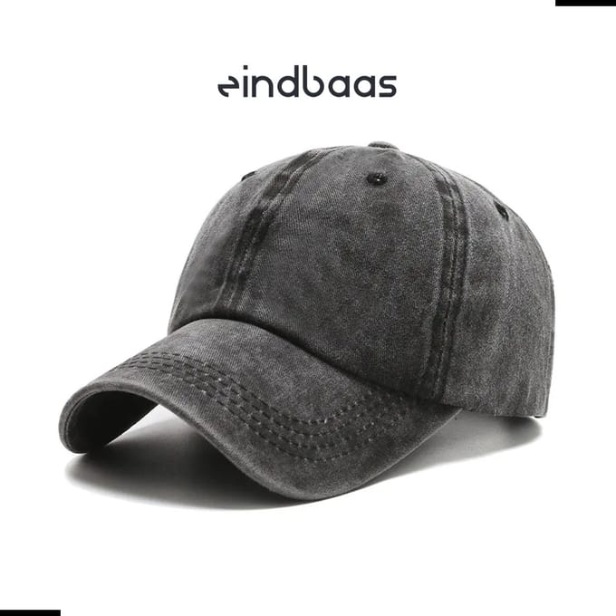 Legend Cap Basic - eindbaas - Skinny Dye - Black - Zwarte Pet