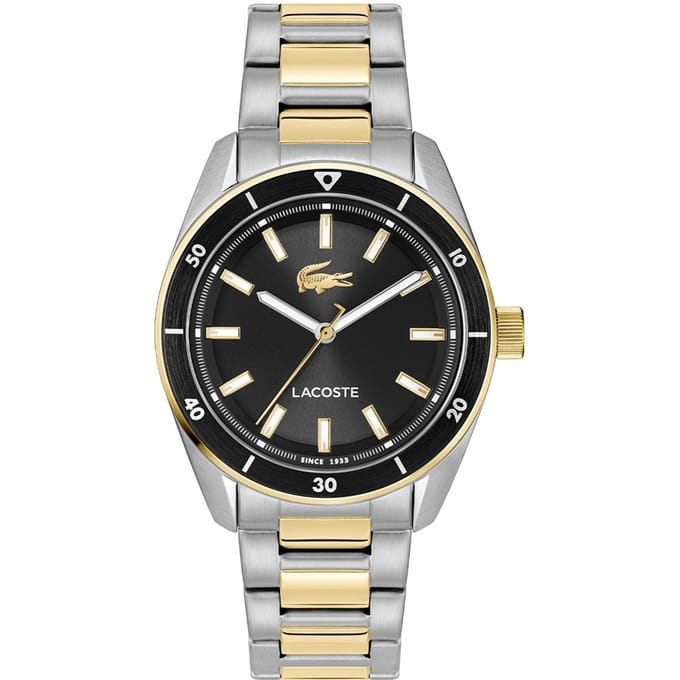 Lacoste LC2011488 Boston Staal Bico Zwart 39mm