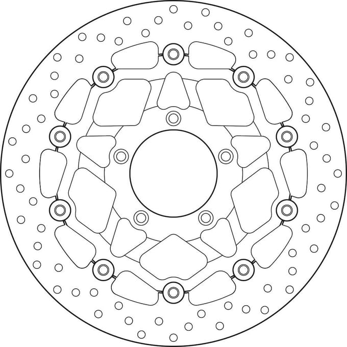 Brembo 78b40889 Drijvende Voorste Remschijf Zilver