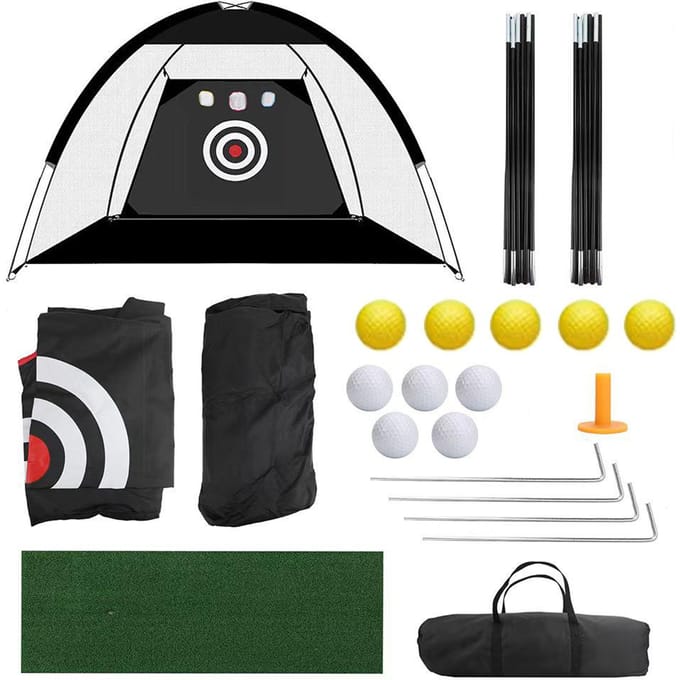 Binnen Buiten Golf Chipping Net Opvouwbare Golf Pitching Kooi Opvouwbaar Golf Oefen Net Golf zwart