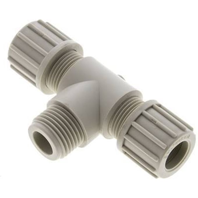 14x12mm En G1/2'' PP T-Vormige Knelfitting Met Buitendraad 10 Bar