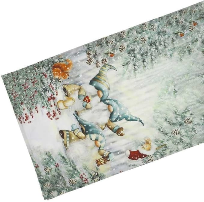 Kerst Tafelloper Filip Kerstkabouter 45x150cm
