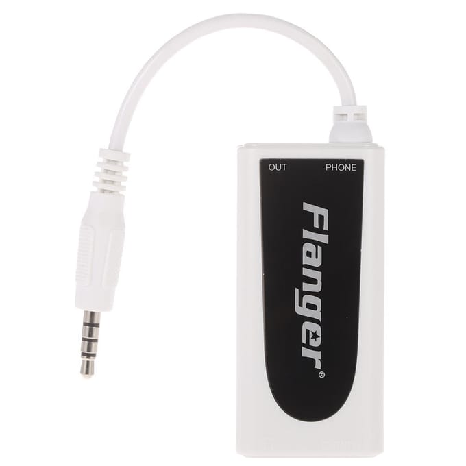 Adaptateur de convertisseur de musique pour guitare basse blanche vers Android Apple iPhone iPad iPod Touch noir
