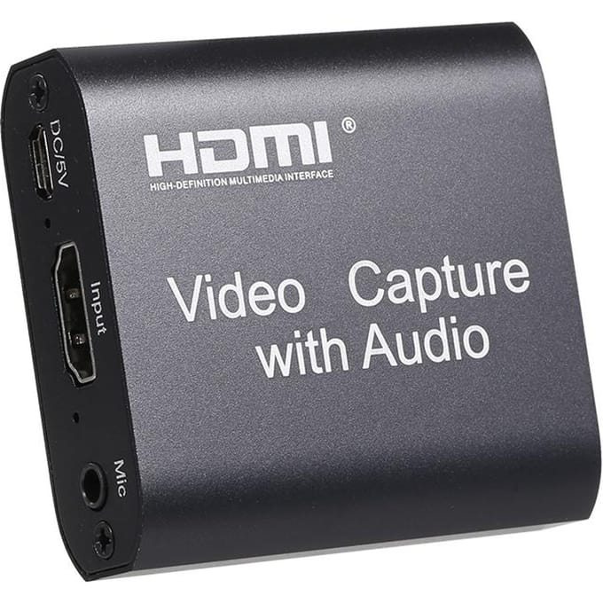 Video Capture Card met Audio naar USB2.0 Capture Card 4K Input 1080P Output Ondersteuning Live zwart