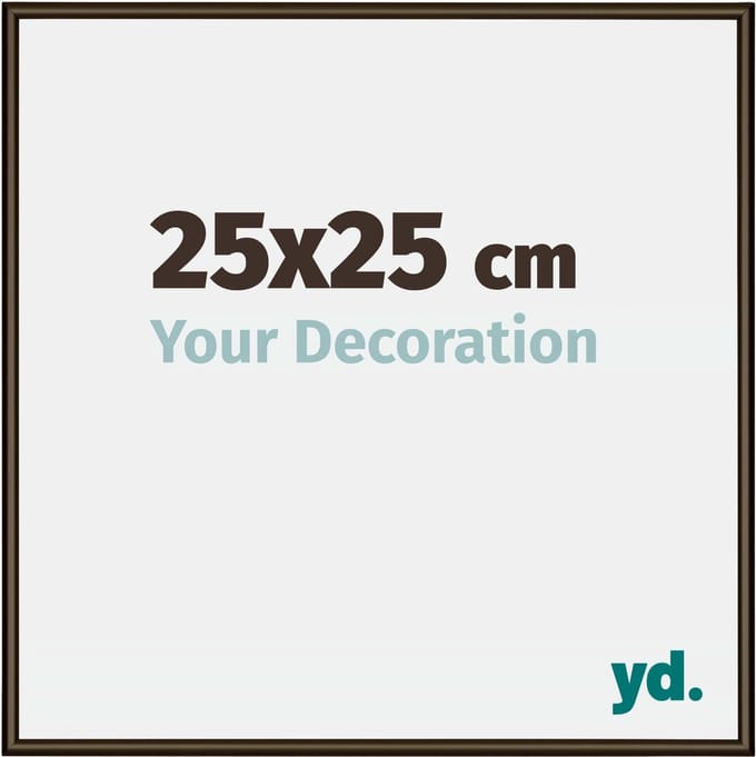 Your Decoration - Fotolijst 25x25 cm - Aluminium - Walnoot Structuur - New York