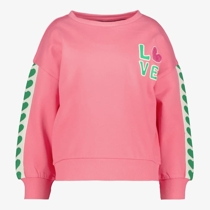 TwoDay meisjes sweater met bies roze - Maat 92