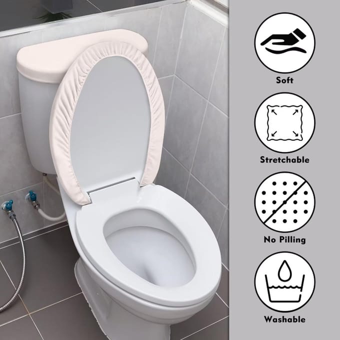 Set van 2 Decoratieve Toilet & Tank Dekselhoezen - Universeel & Wasbaar