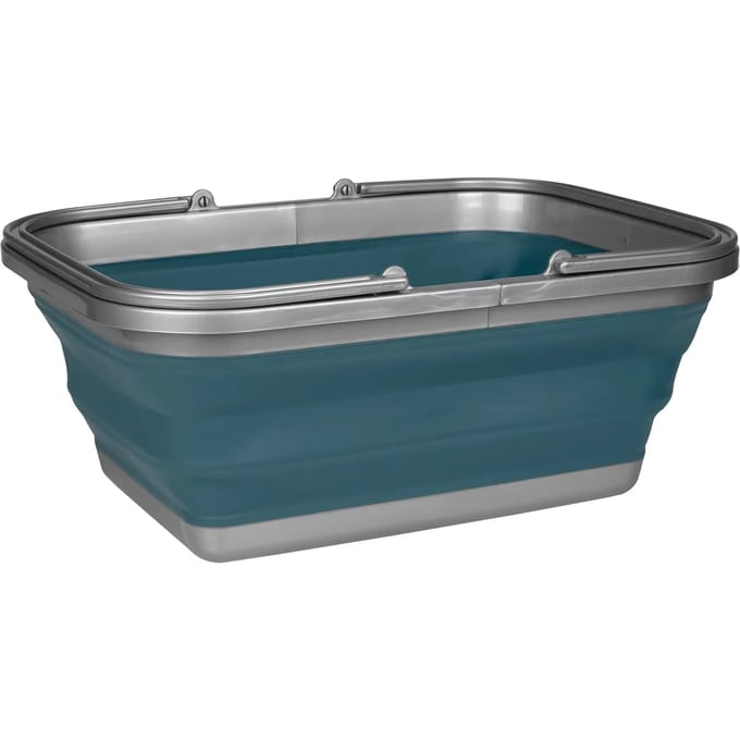 Abbey Camp Afwasteil Opvouwbaar - 16 Liter - Blauw/Grijs