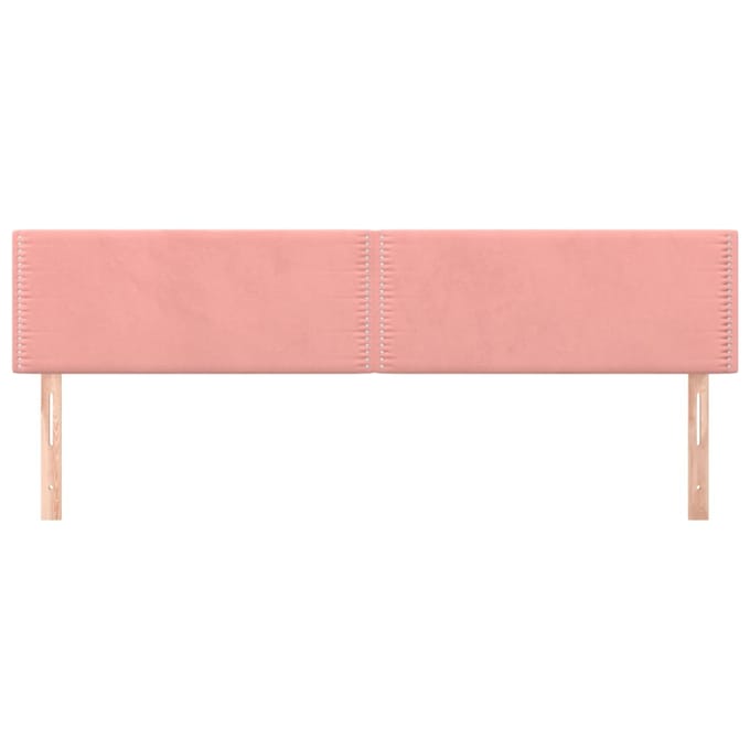 vidaXL Hoofdborden 160x5x78/88 cm fluweel roze
