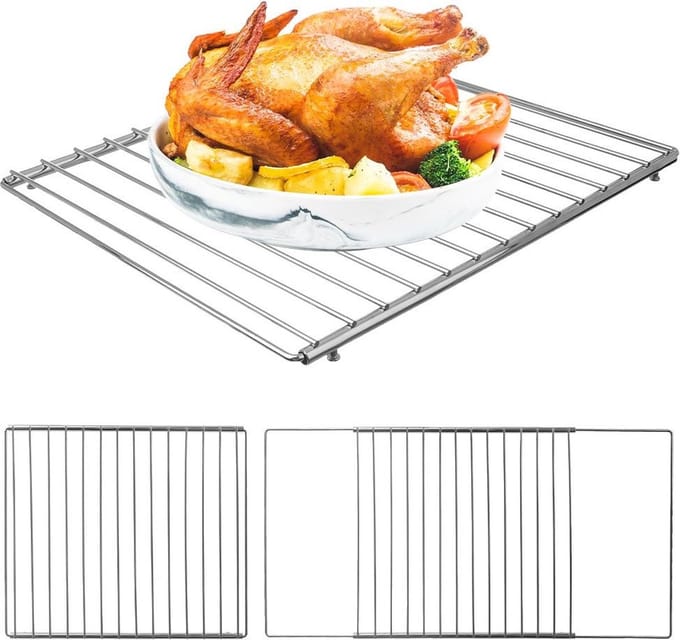 Verstelbaar Ovenrooster Metaal 35/60x32 cm - Braadrooster - Oven - BBQ
