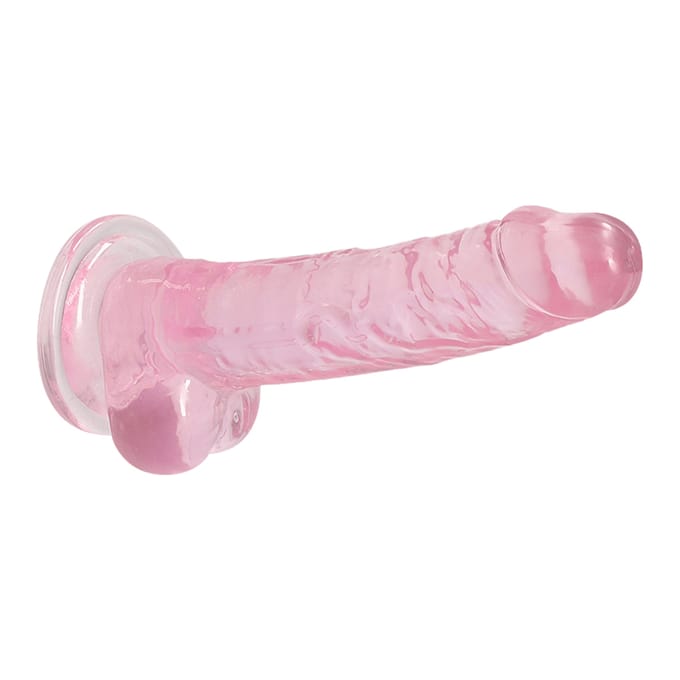7" / 18 cm Realistic Dildo With Balls - Pink