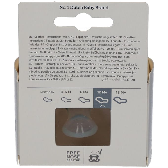 Difrax Dental Uni Fopspeen - Anatomisch - 12+ Mnd - Lichtblauw