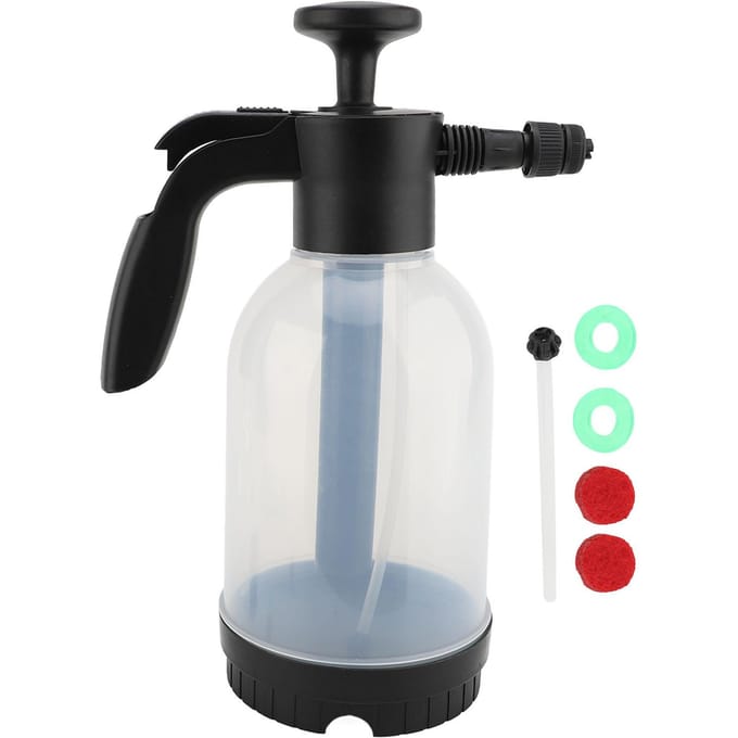 Autoschuimspuit 2L Verstelbare Druk Schuimpomp Spuit Handpomp Drukspray voor Autowassen black