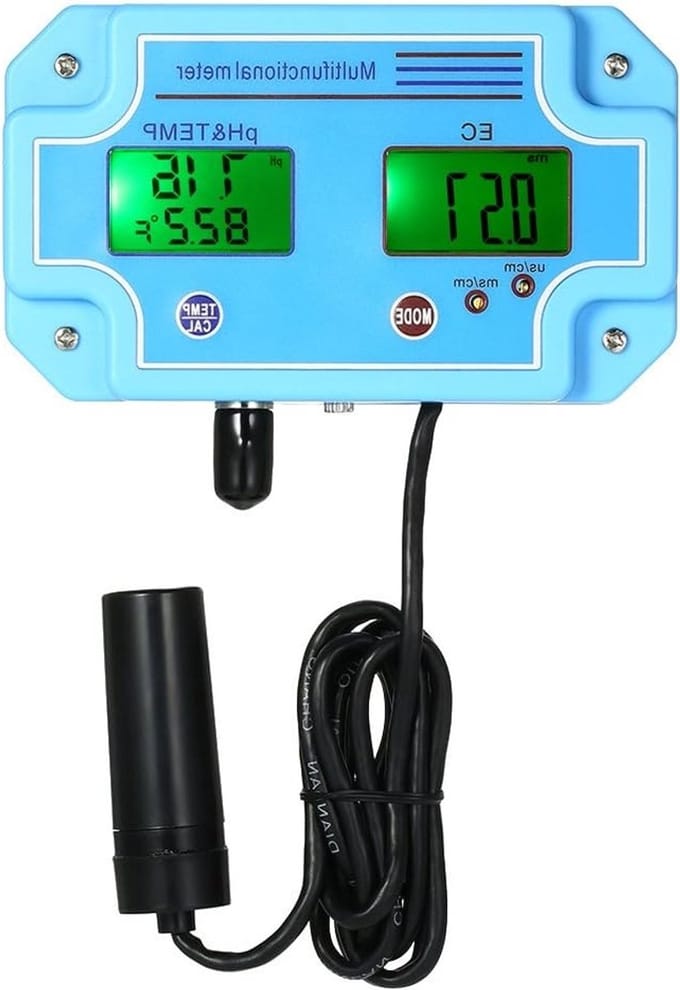 Professionele 3 in 1 pH/EC/Temperatuur Meter voor Waterkwaliteit - Digitale LCD Multi-Parameter Tester voor Nauwkeurige Wateranalyse