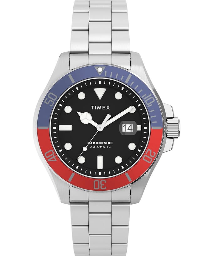 Timex Harborside Coast Automatic TW2V72100 Horloge - Staal - Zilverkleurig - Ø 44 mm