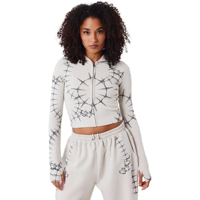 Sweatshirt met capuchon barbelet eyelet vrouw Project X Paris