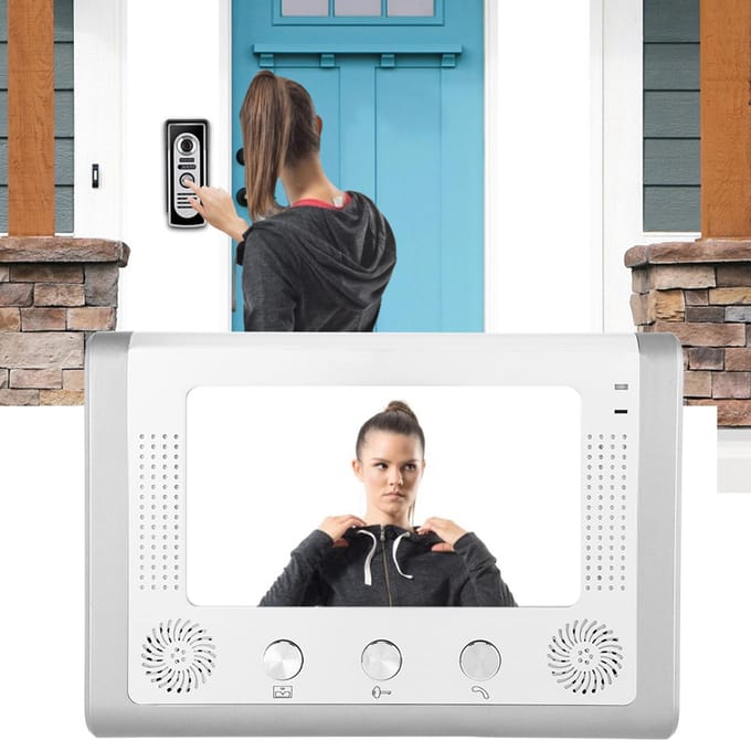 7-inch Bedraad Kleuren TFT-LCD Scherm IR Nachtzicht Video Intercom Deurbel Deur Telefoon