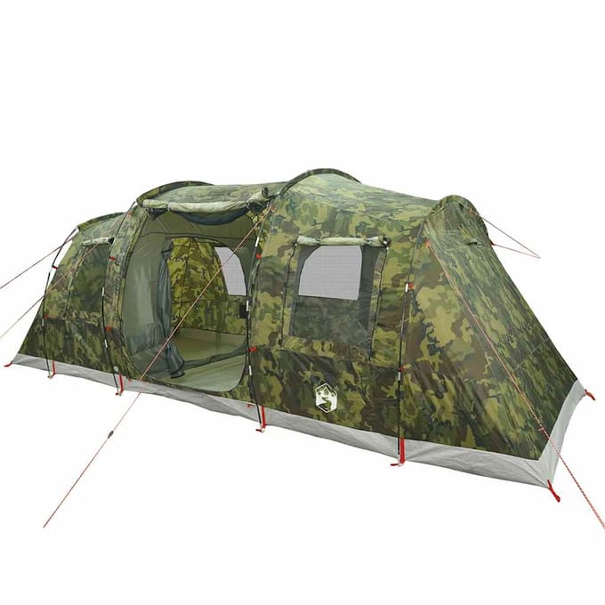 Vidaxl Kampeertent, Tunnelmodel, 4 Pers., Camouflage, Waterdicht