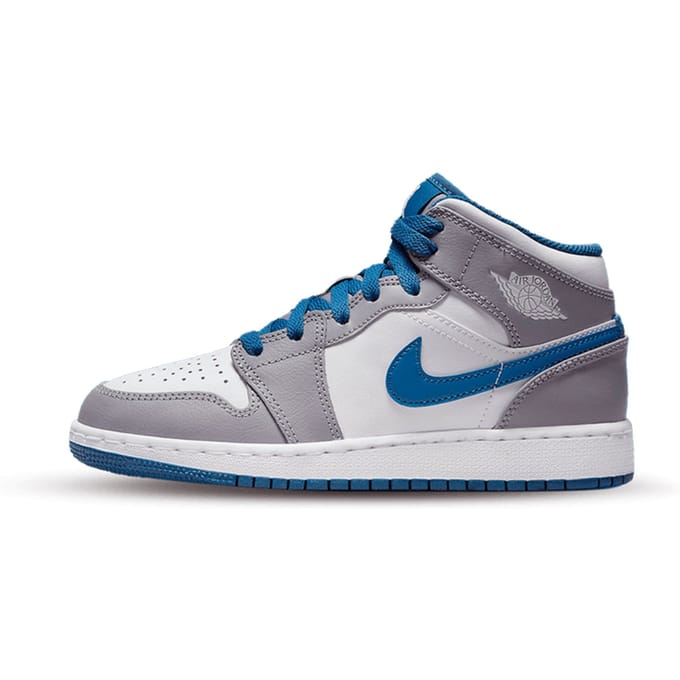 Air Jordan 1 Mid True Blue Cement (GS)