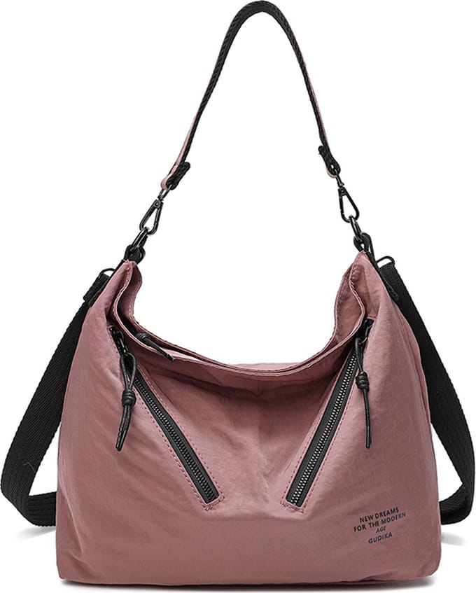 Gudika - Dames Tas - Tas met rits - Schoudertas - Handtas - Schooltas - Werktas - Rose