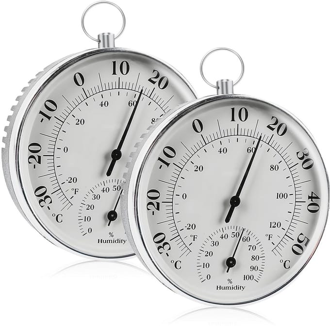 Analoge Thermometer Hygrometer -35°C tot +55°C 0%~100% RH - Set van 2