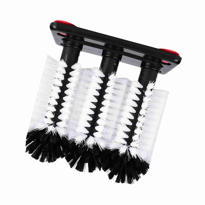 3 Borstels Bar Glazen Wasmachine voor Spoelbak met Zuignapvoet black