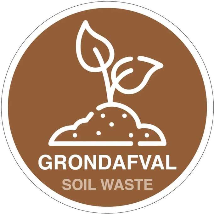 Grondafval sticker | 20 cm