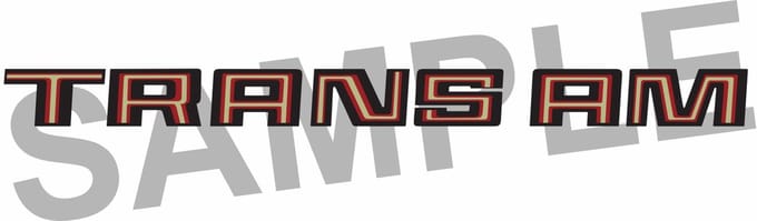 Spatbord stickers Pontiac Transam 1978-1981 replika rood