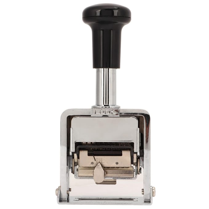Nummerstempel 10 Cijfers Handvatontwerp Zelfinktend Automatische Nummerstempel voor Bankwezen Geneeskunde white