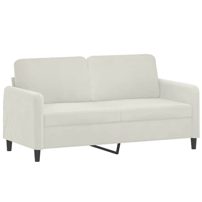 vidaXL - Tweezitsbank - 140 - cm - fluweel - crèmekleurig