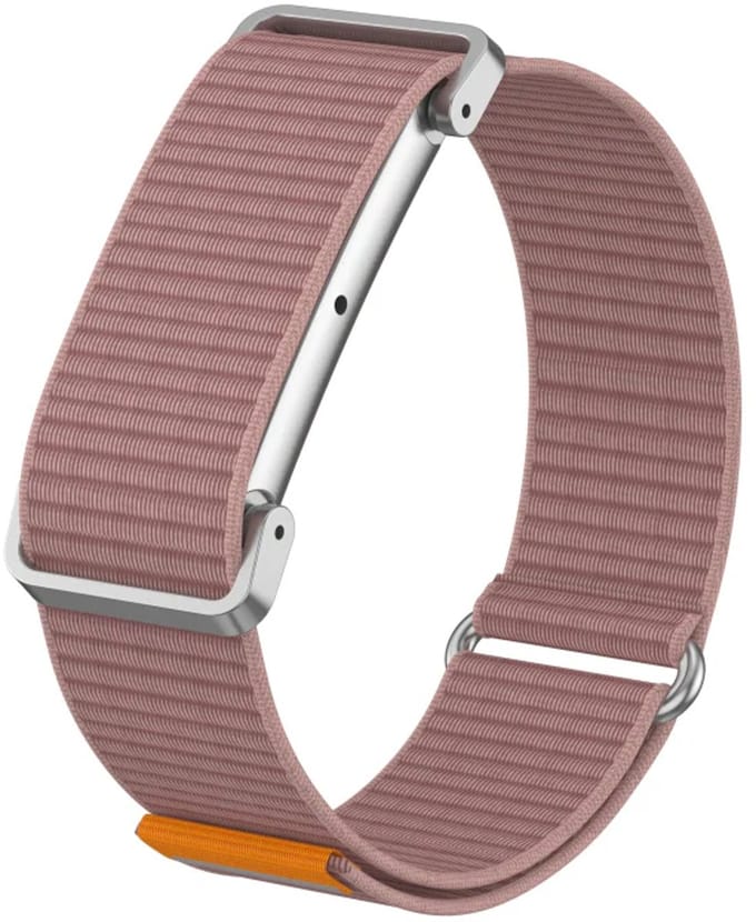 Strap-it Nylon Bandje met Frame geschikt voor Fitbit Air - Licht pruimpaars