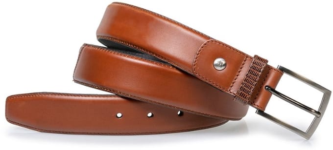 Floris van Bommel Riem De Belter 24.66 CFM-10074-24-01 Dark Cognac 3.5CM Breed