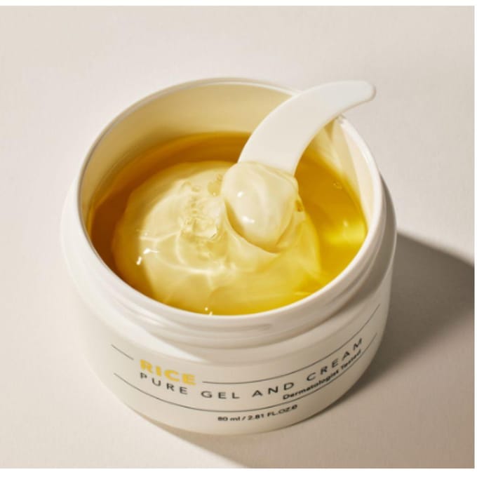 BEDANKT BOER Rijst Pure Gel en Crème 80ml 2-in-1 Dubbele Crème Koreaanse Rijst Hydraterende Verstevigende Voedende Moisturizer beige