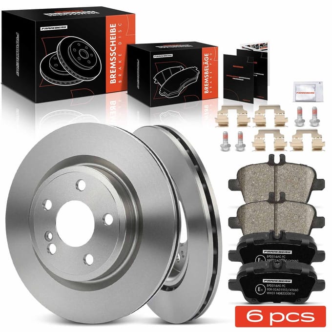 Frankberg 2x Remmen + 4x Remblokken Achteras voor Mercedes-Benz