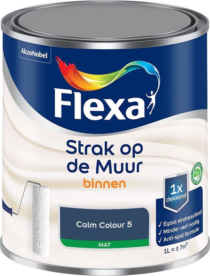Flexa - Strak Op De Muur Binnen Mat - Calm Colour 5 - Mengverf - 1 L