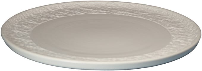 Chalk coupe bord op voet 24 cm - set van 6 stuks
