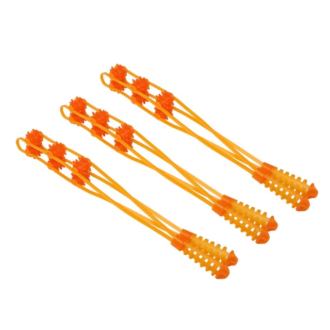 3 stuks Handmatige Rugmassage Roller Touw Draagbaar Vermindert Pijn Draagbaar Cellulitis Zelfmassage orange