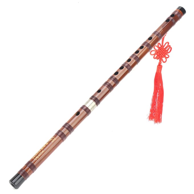 G-toets Bamboe Fluit Droog Bitter Traditioneel Orkestinstrument Set met Opbergdoos ZD02 brown