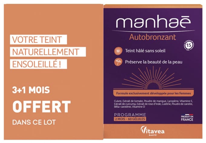 Vitavea Manhaé Zelfbruiner Set van 2 x 60 Capsules