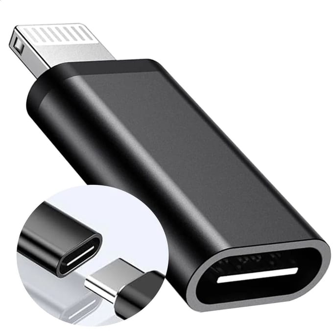 USB - C naar Lightning Adapter | Verloop | Koppelstuk | Tussenstukje | Voor Opladen en dataoverdracht Zwart