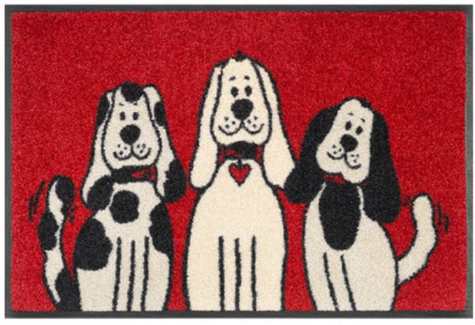 Kleen-Tex Wash+Dry Design Wasbare Deurmat - Three Dogs - 40 x 60 cm