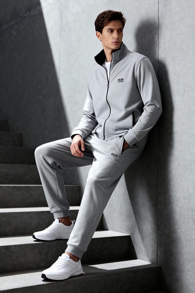 Heren Fleece Sweatshirt en Broek Set
