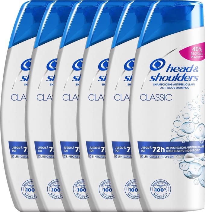 Head & Shoulders Classic Anti-Roos Shampoo - Voordeelverpakking - 6 x 285 ml