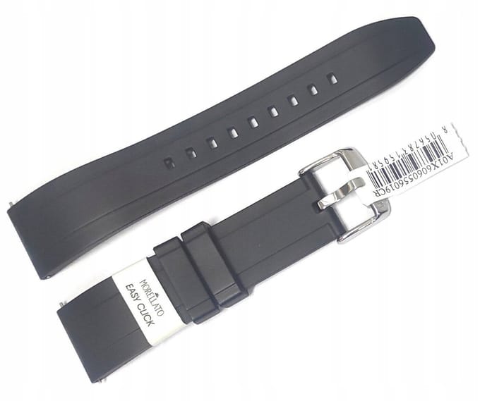 Morellato Zwart Siliconen Horlogeband 22mm Easy Click