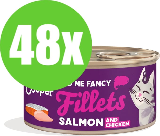 48x Edgard & Cooper Cat Fillets Salmon/Chicken - 70 gr - Natvoeding Kat