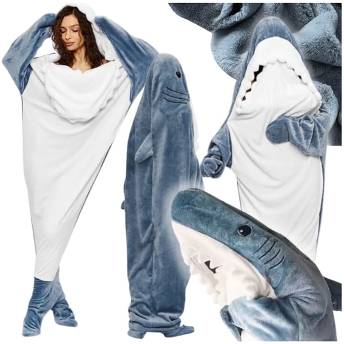 Conseé - Verkleedkleding - Haai slaapzak - Groot - Polyester