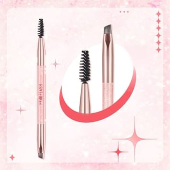 PINKFLASH - Dual-Ended Eyebrow Brush - Wenkbrauwkwast